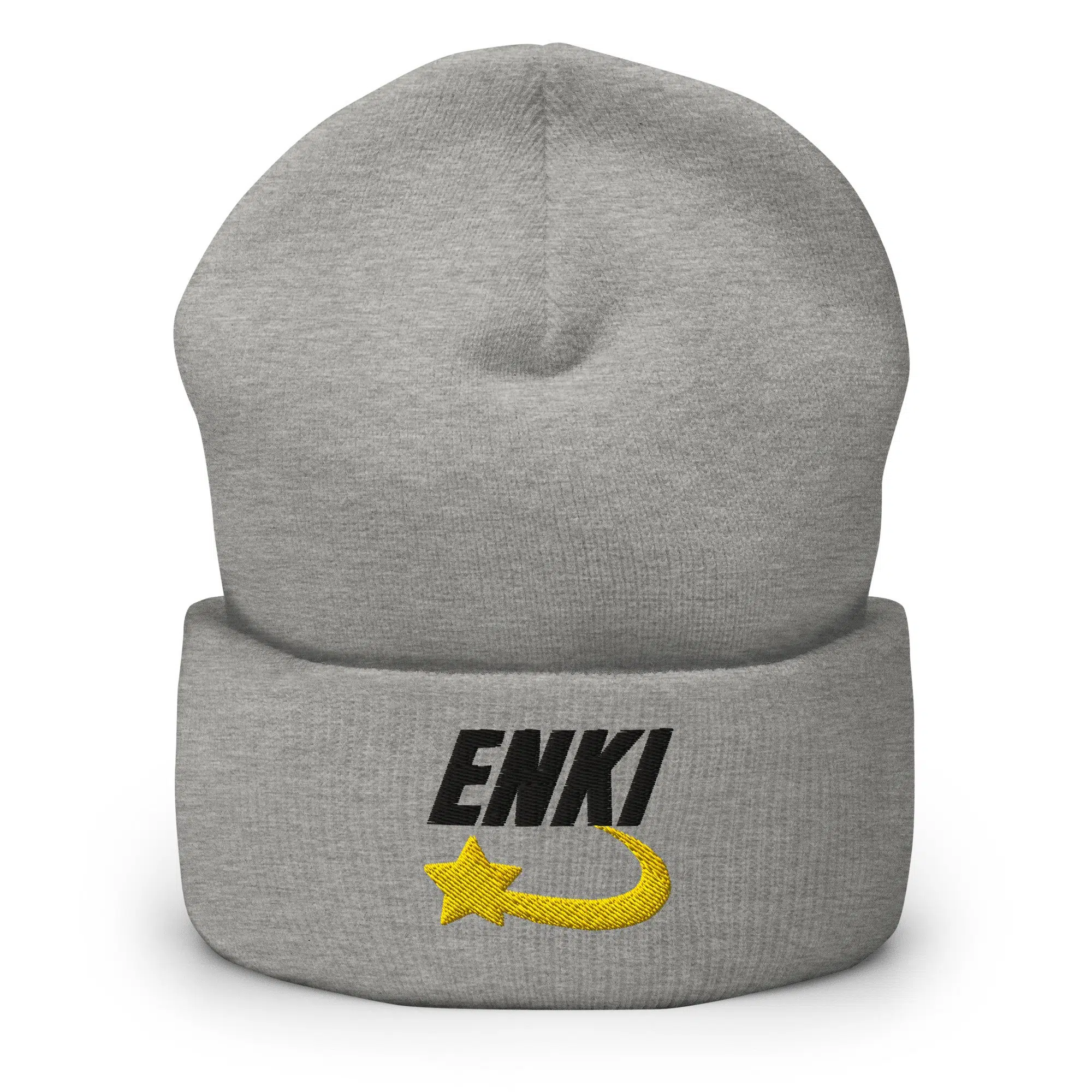 Enki Hat – Ancient Activist Cuffed Beanie Unisex | Mind Expanding Clothes (Black Text) - Image 5
