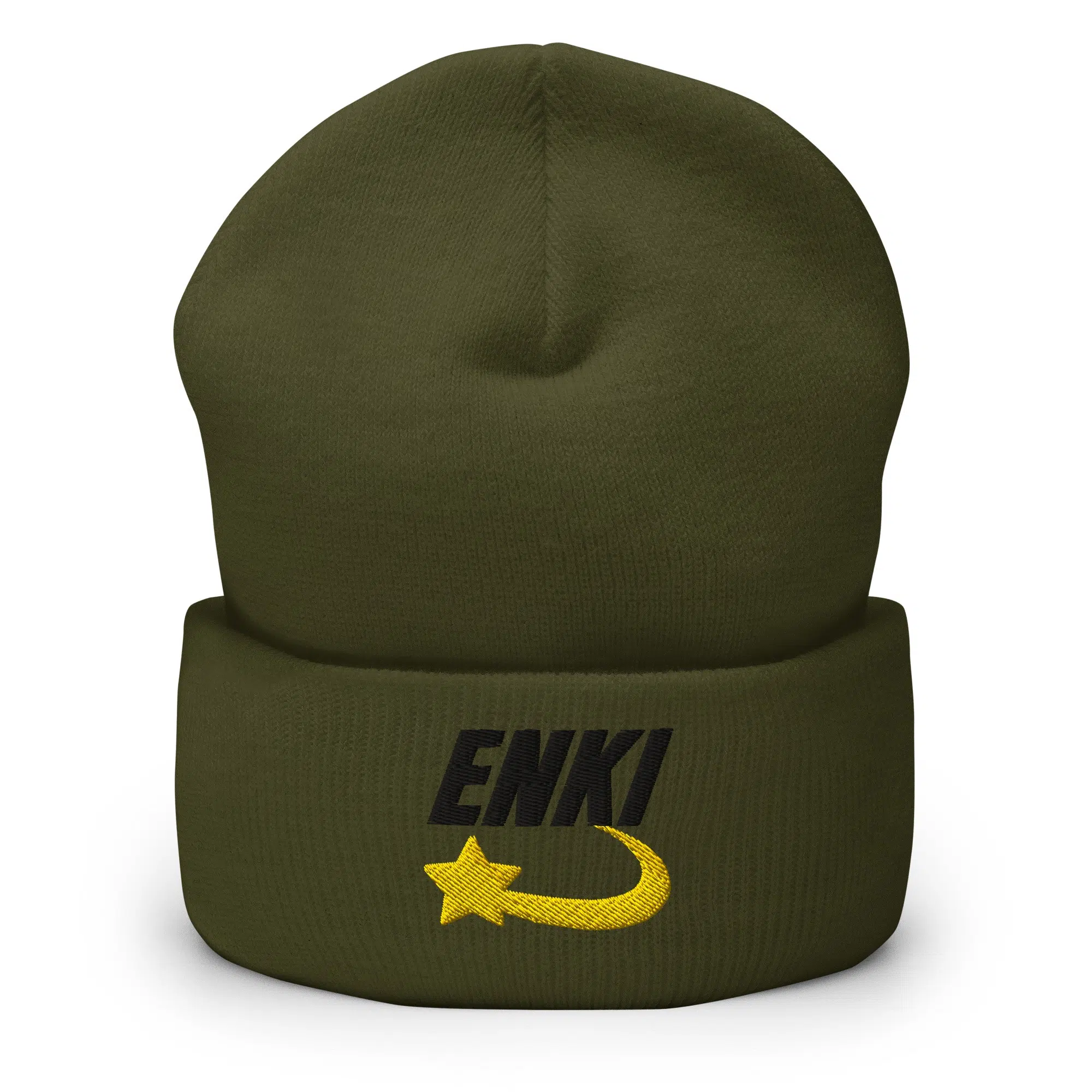 Enki Hat – Ancient Activist Cuffed Beanie Unisex | Mind Expanding Clothes (Black Text) - Image 8