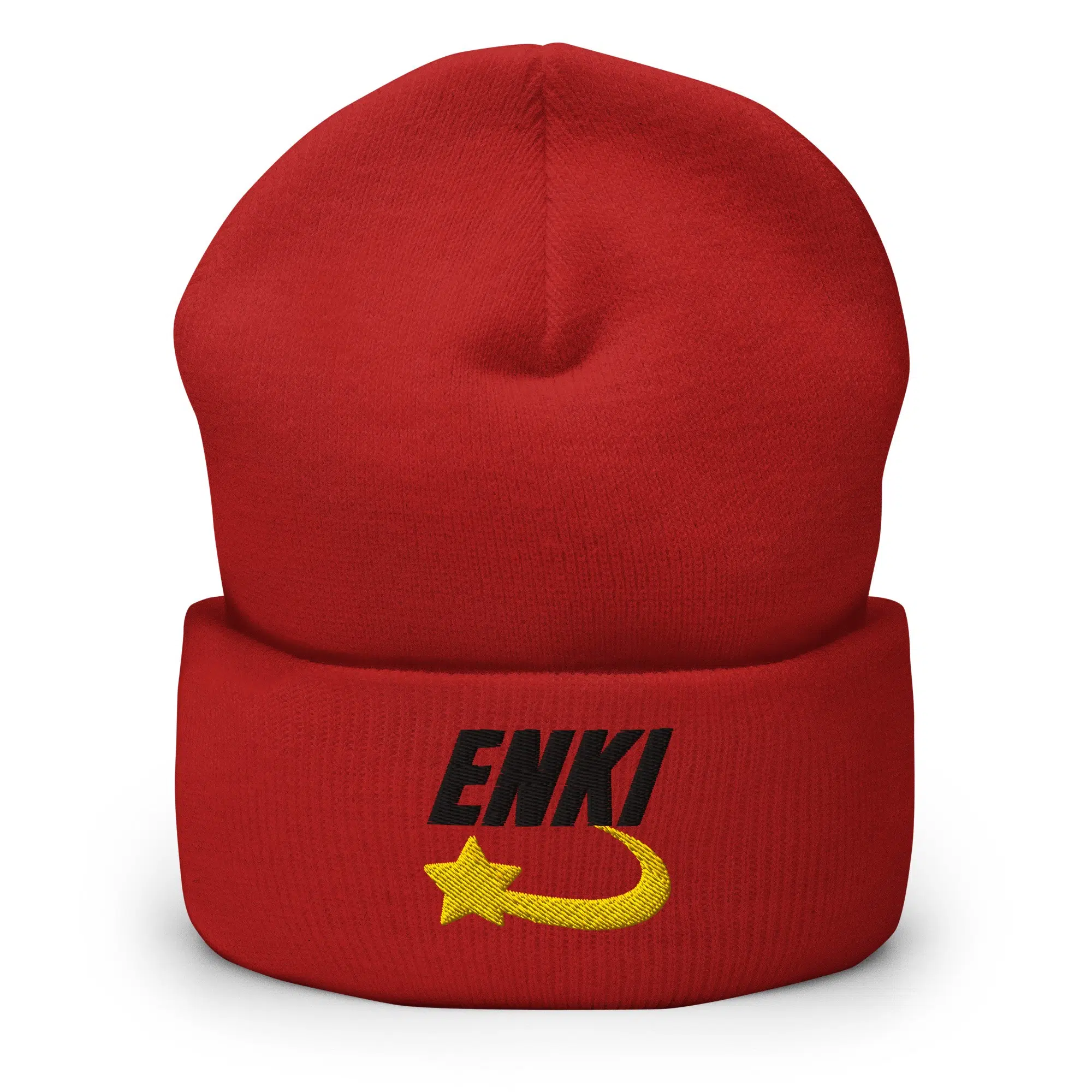 Enki Hat – Ancient Activist Cuffed Beanie Unisex | Mind Expanding Clothes (Black Text) - Image 6