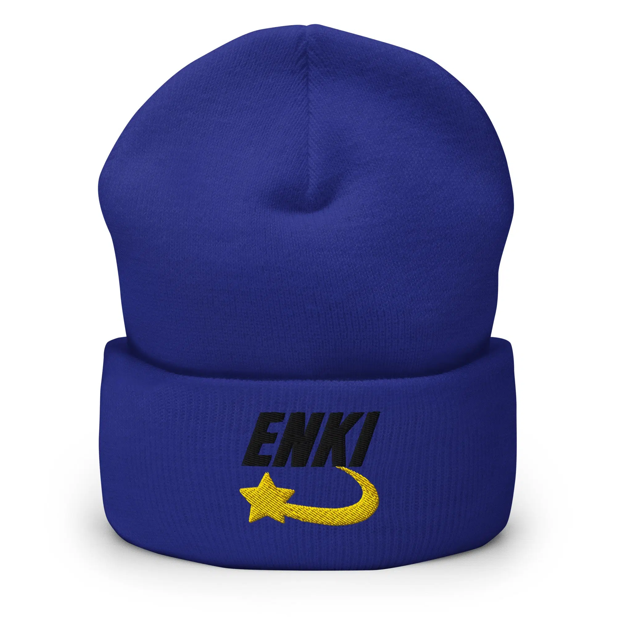 Enki Hat – Ancient Activist Cuffed Beanie Unisex | Mind Expanding Clothes (Black Text) - Image 7
