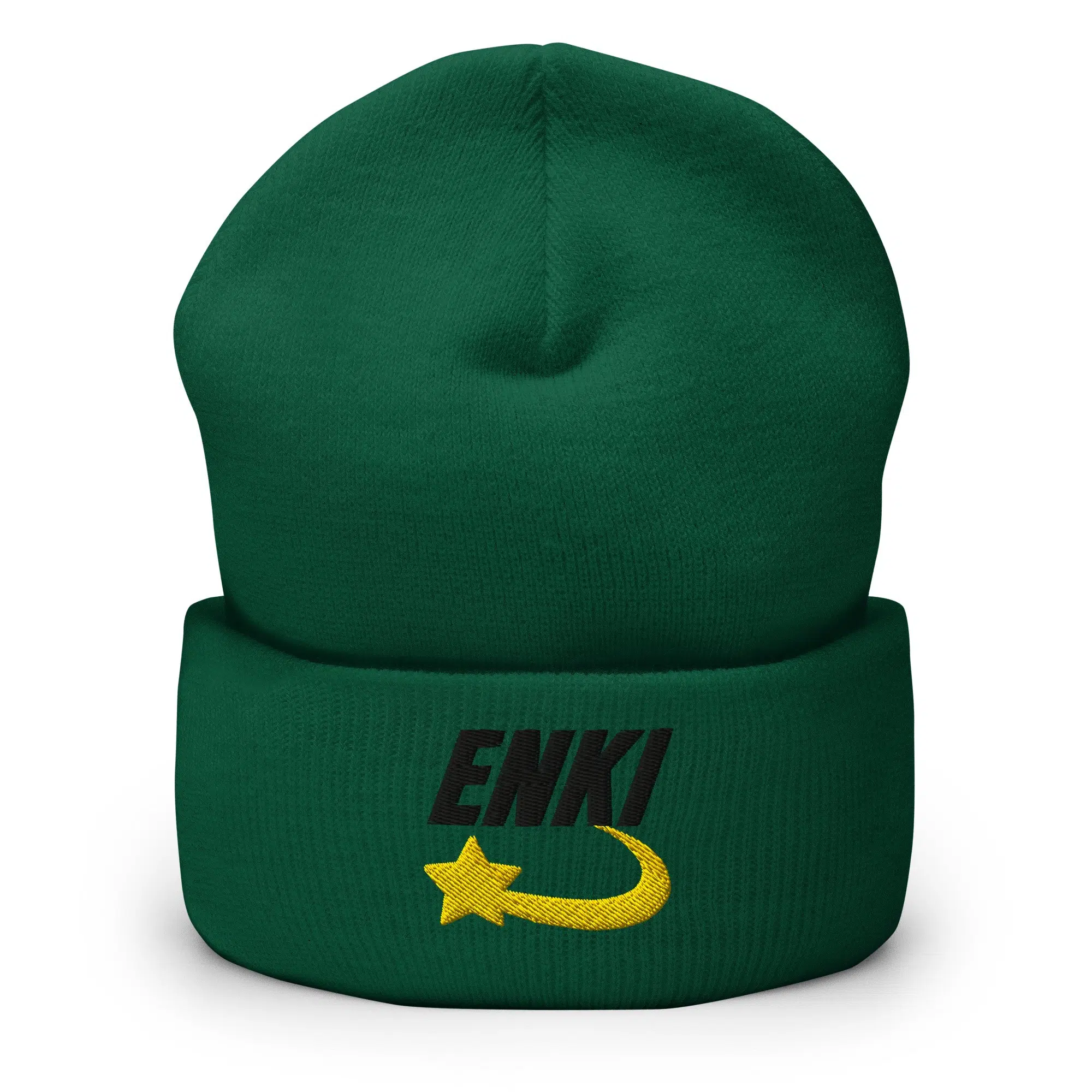 Enki Hat – Ancient Activist Cuffed Beanie Unisex | Mind Expanding Clothes (Black Text) - Image 9
