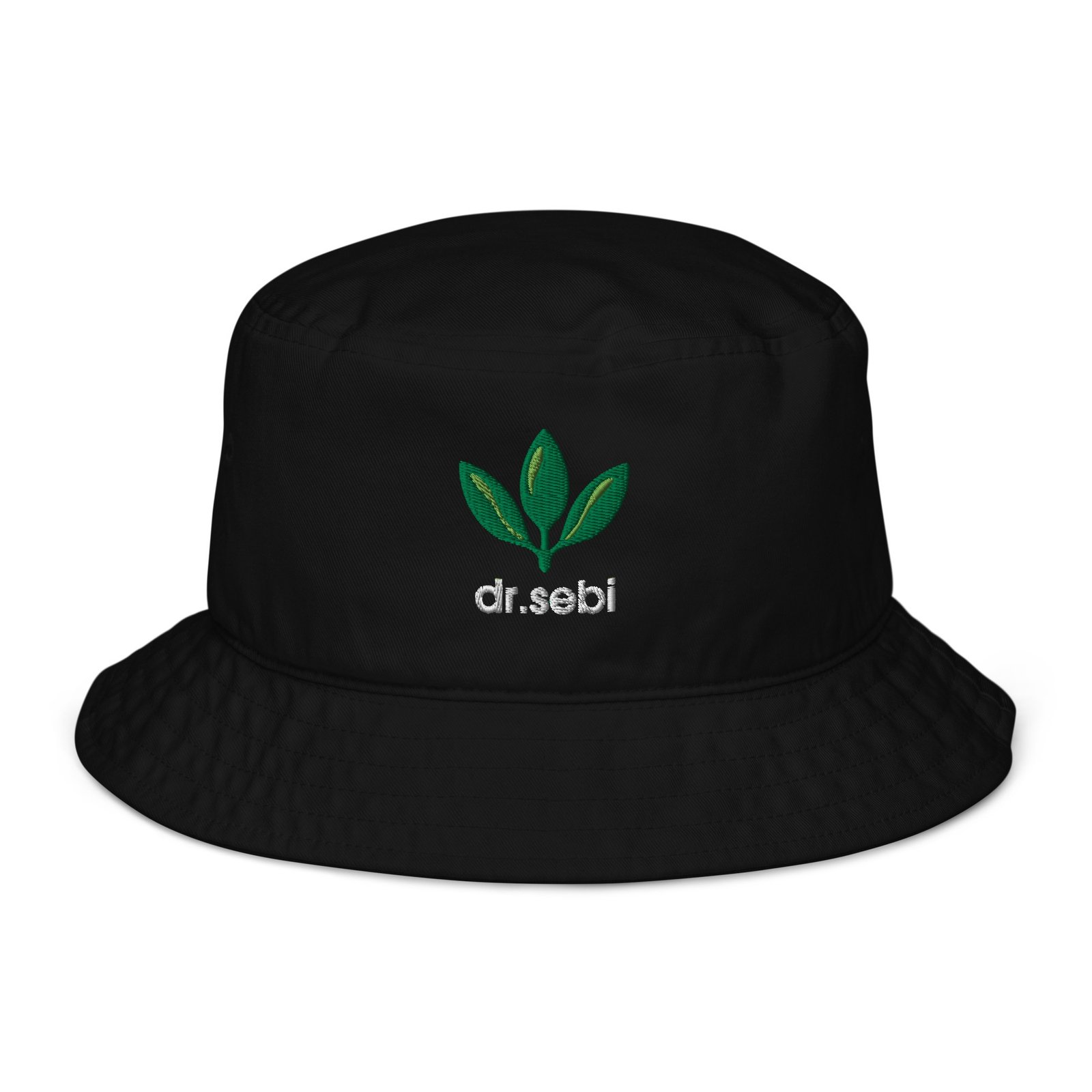 Dr. Sebi Bucket Hat – Unisex Organic Pure Cotton Summer Hat | Herbalist Clothes (White Text) - Image 9