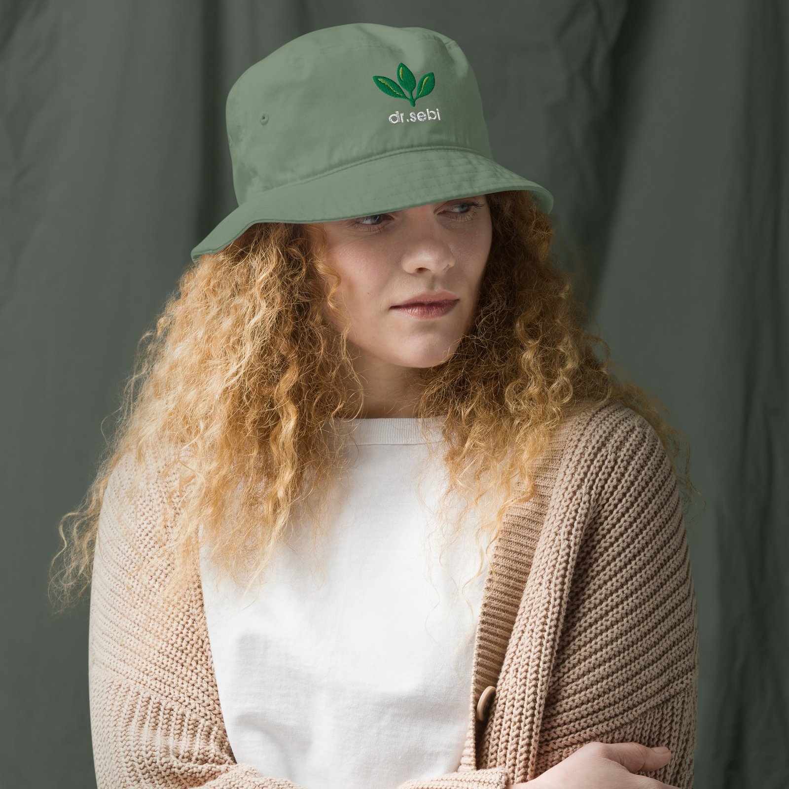 Dr. Sebi Bucket Hat – Unisex Organic Pure Cotton Summer Hat | Herbalist Clothes (White Text) - Image 8