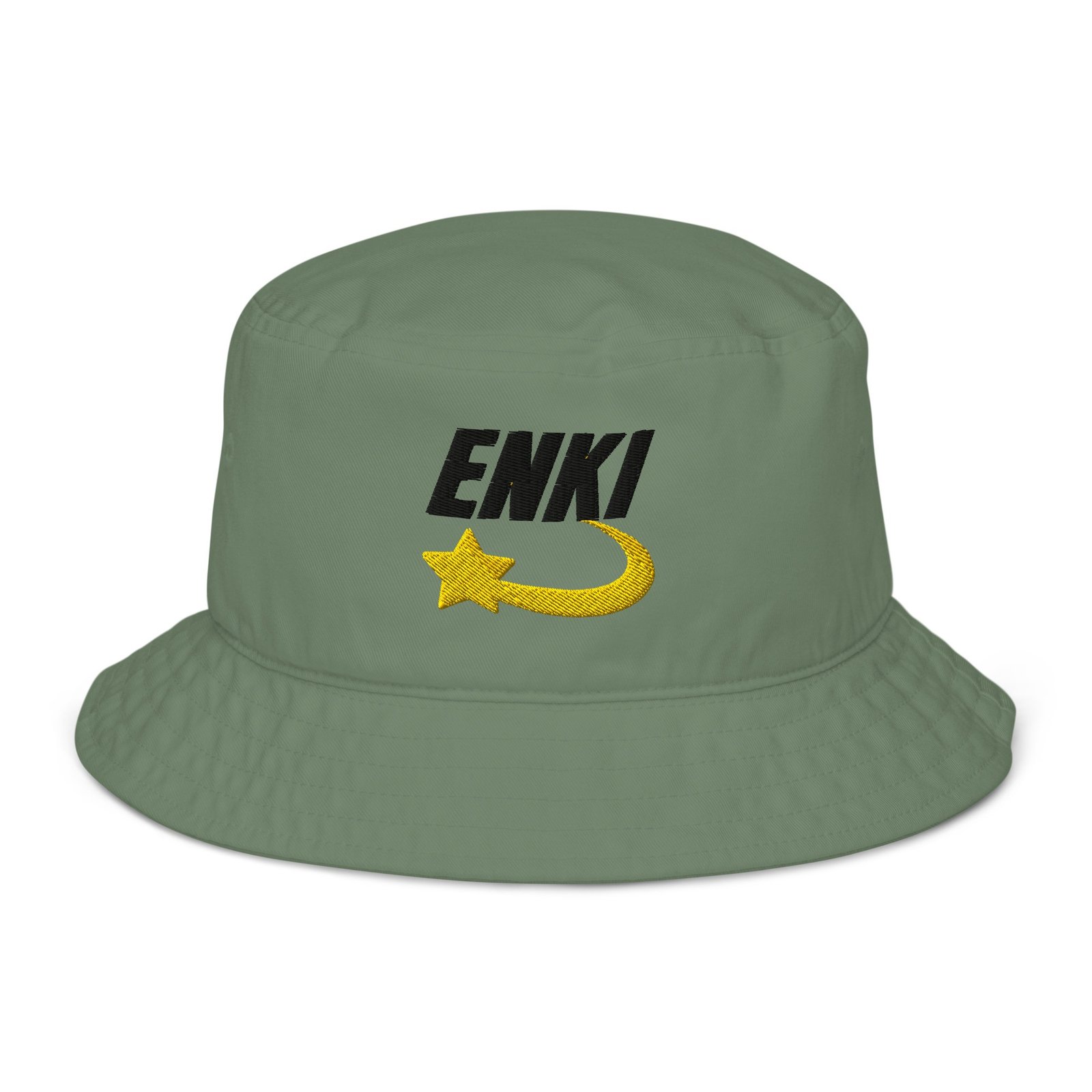 Enki Bucket Hat – Unisex Organic Pure Cotton Summer Hat | Mind Expanding Clothes (Black Text) - Image 9