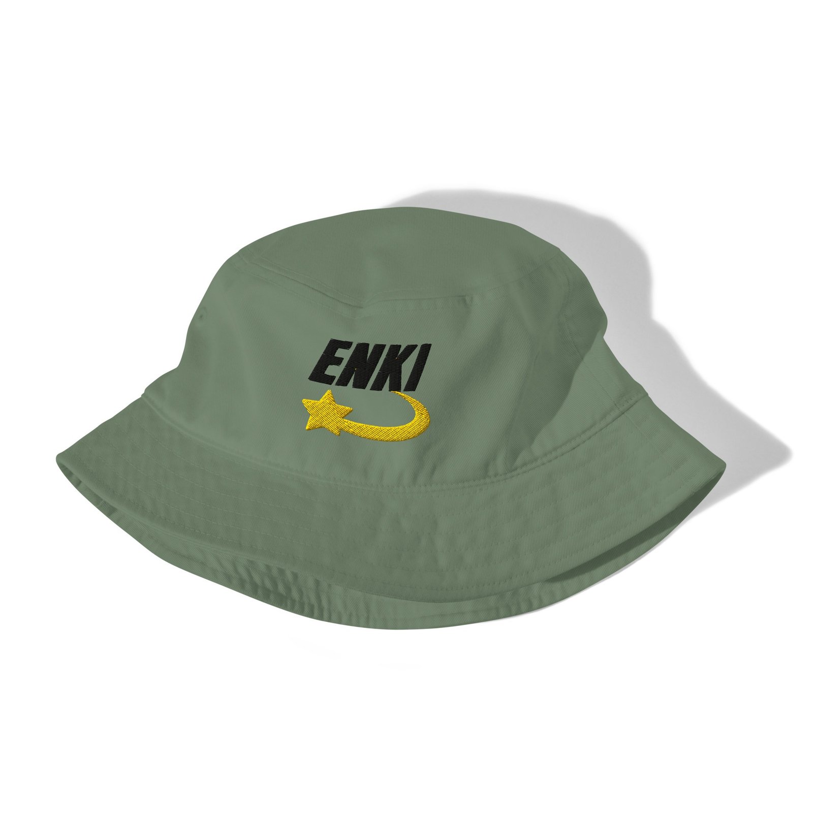 Enki Bucket Hat – Unisex Organic Pure Cotton Summer Hat | Mind Expanding Clothes (Black Text) - Image 11