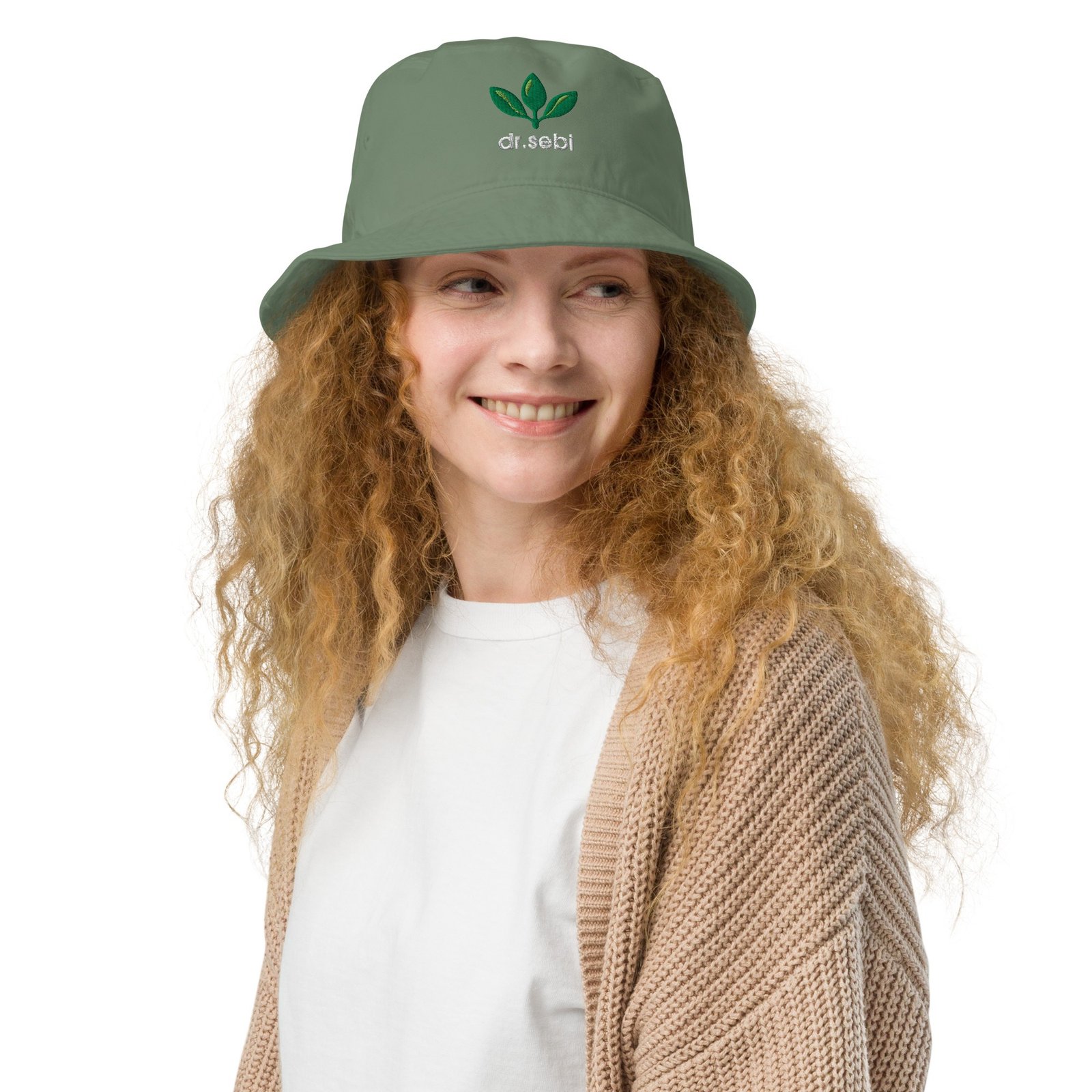 Dr. Sebi Bucket Hat – Unisex Organic Pure Cotton Summer Hat | Herbalist Clothes (White Text) - Image 6