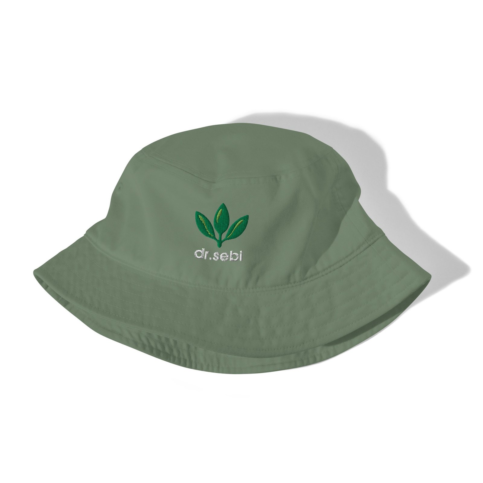 Dr. Sebi Bucket Hat – Unisex Organic Pure Cotton Summer Hat | Herbalist Clothes (White Text) - Image 3