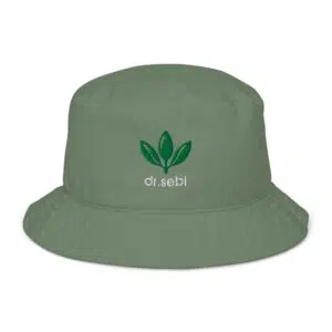 Dr. Sebi Bucket Hat – Unisex Organic Pure Cotton Summer Hat | Herbalist Clothes (White Text)