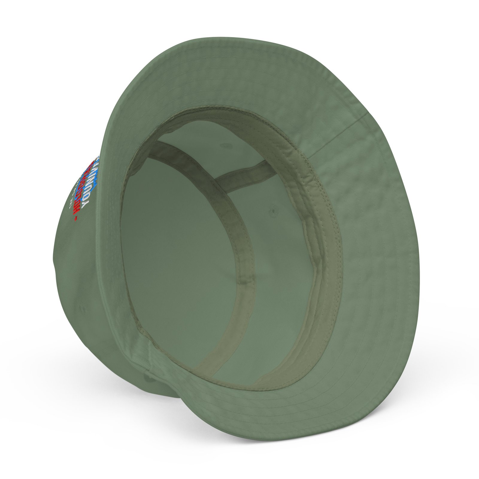 Holographic YOUniverse Bucket Hat – Unisex Organic Pure Cotton Summer Hat (White Text) - Image 10