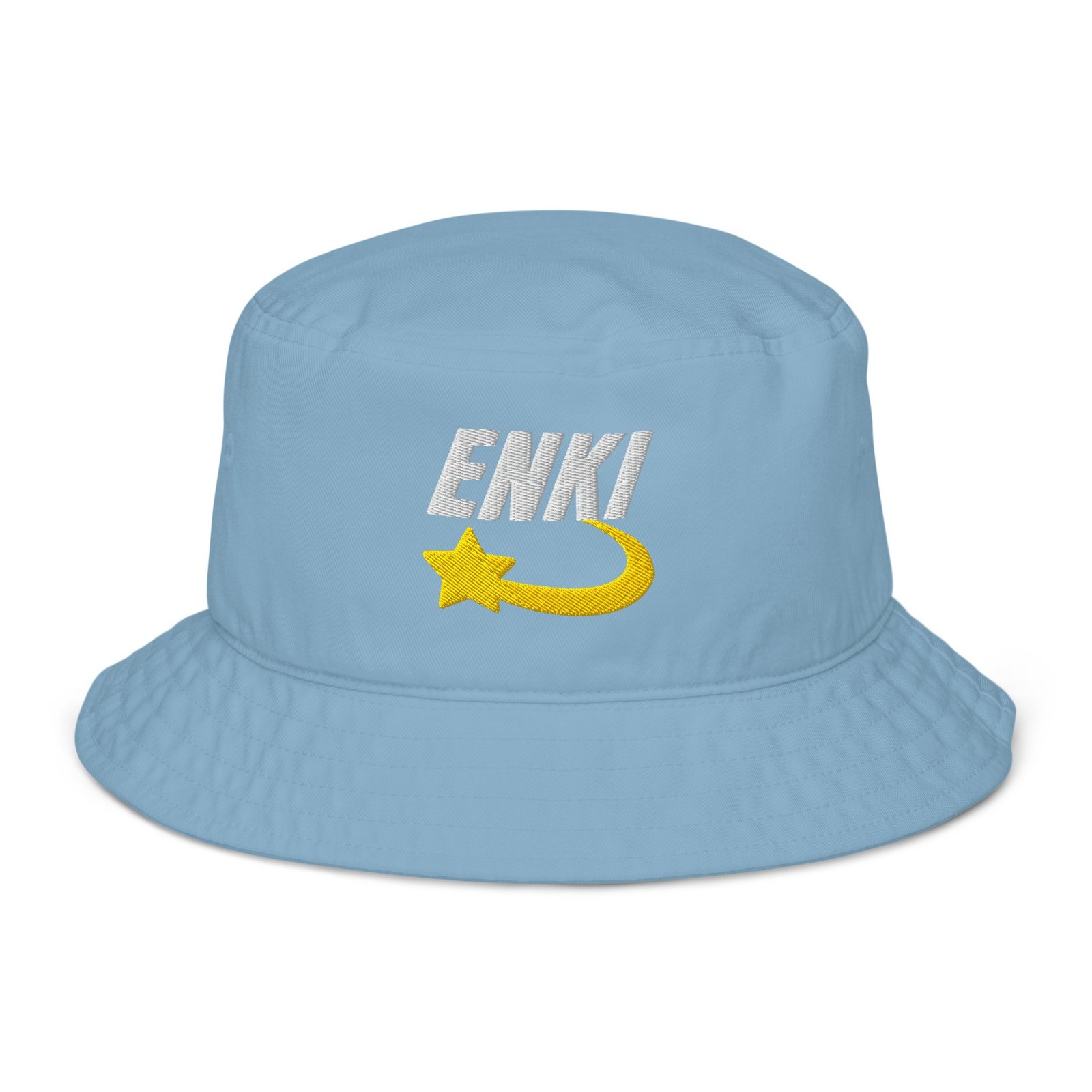 Enki Bucket Hat – Unisex Organic Pure Cotton Summer Hat | Mind Expanding Clothes (White Text) - Image 13