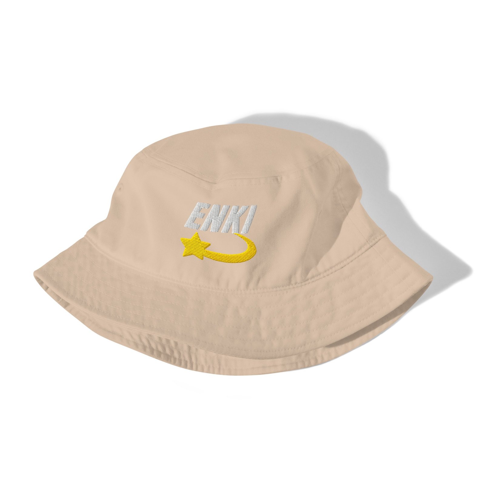 Enki Bucket Hat – Unisex Organic Pure Cotton Summer Hat | Mind Expanding Clothes (White Text) - Image 19