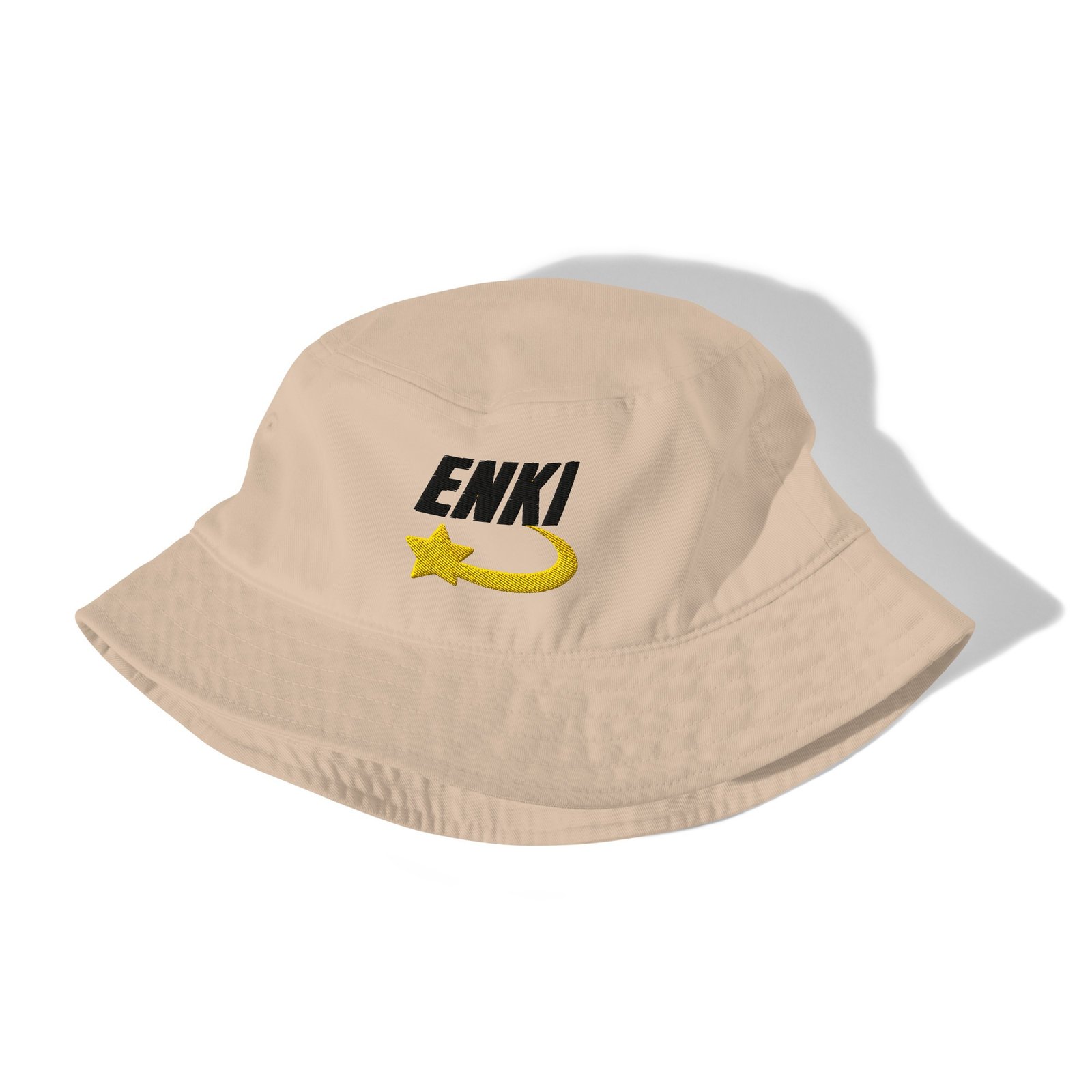 Enki Bucket Hat – Unisex Organic Pure Cotton Summer Hat | Mind Expanding Clothes (Black Text) - Image 19