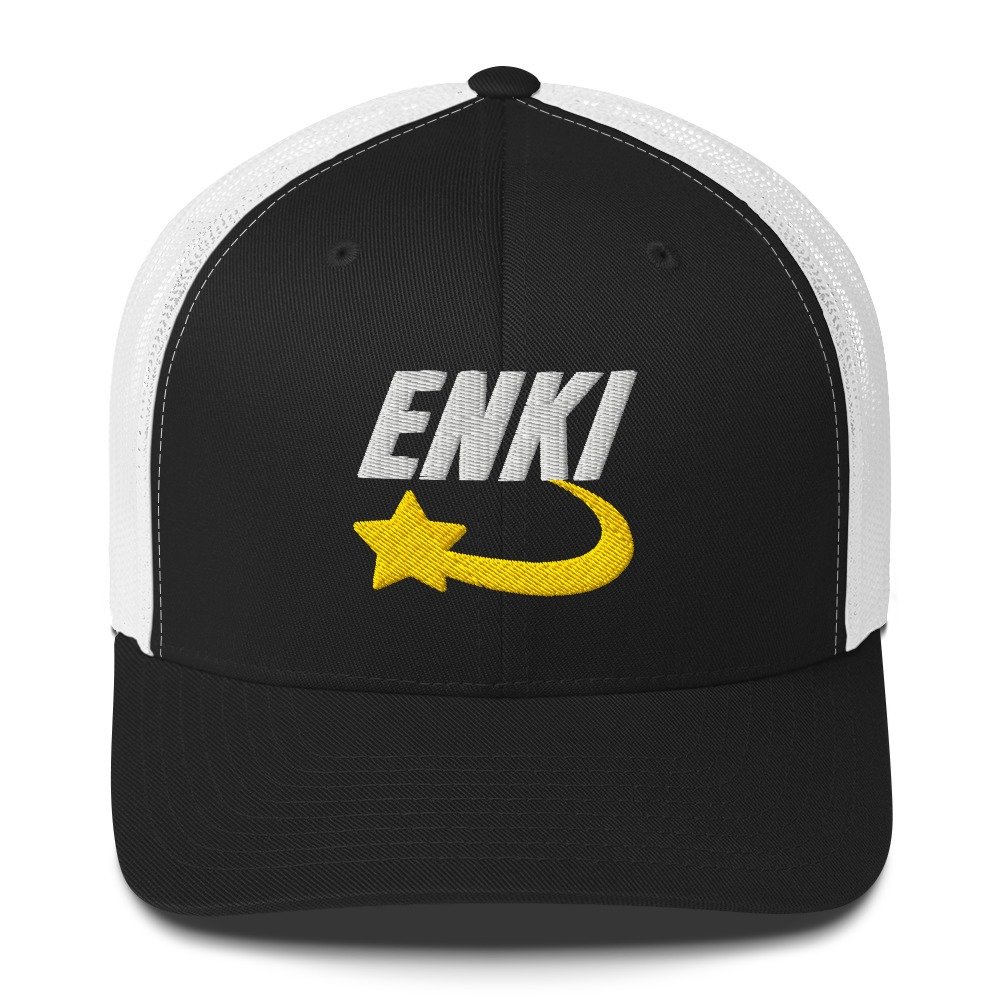 Enki Trucker Cap – Ancient Activist Hat Unisex | Mind Expanding Clothes (White Text) - Image 11