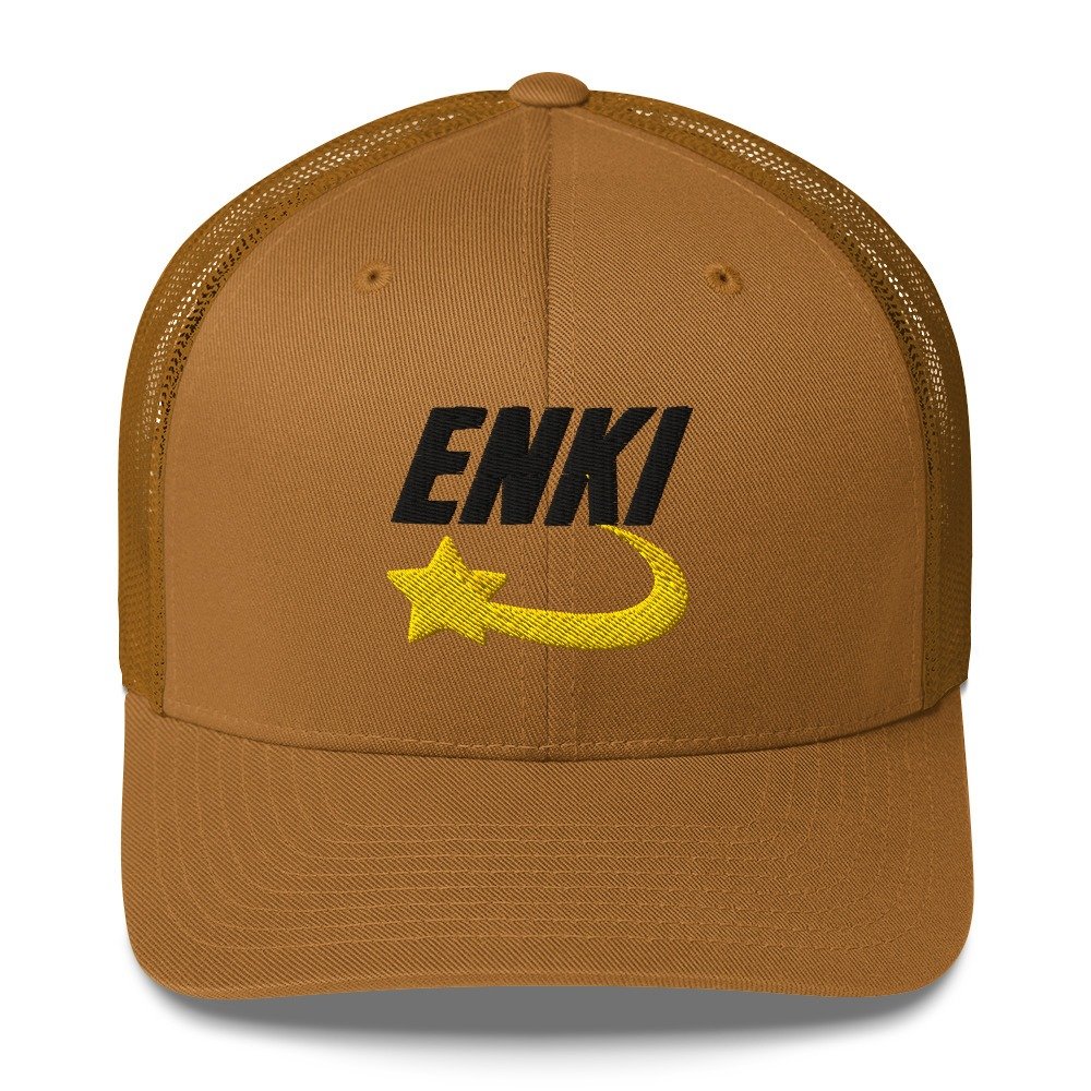 Enki Trucker Cap – Ancient Activist Hat Unisex | Mind Expanding Clothes (Black Text) - Image 13