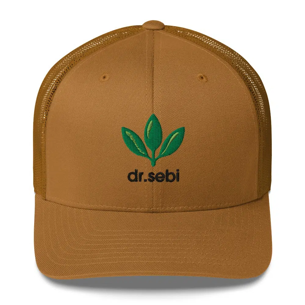 Dr. Sebi Trucker Cap – Inspirational Unisex Hat | Herbalist Clothes (Black Text) - Image 11