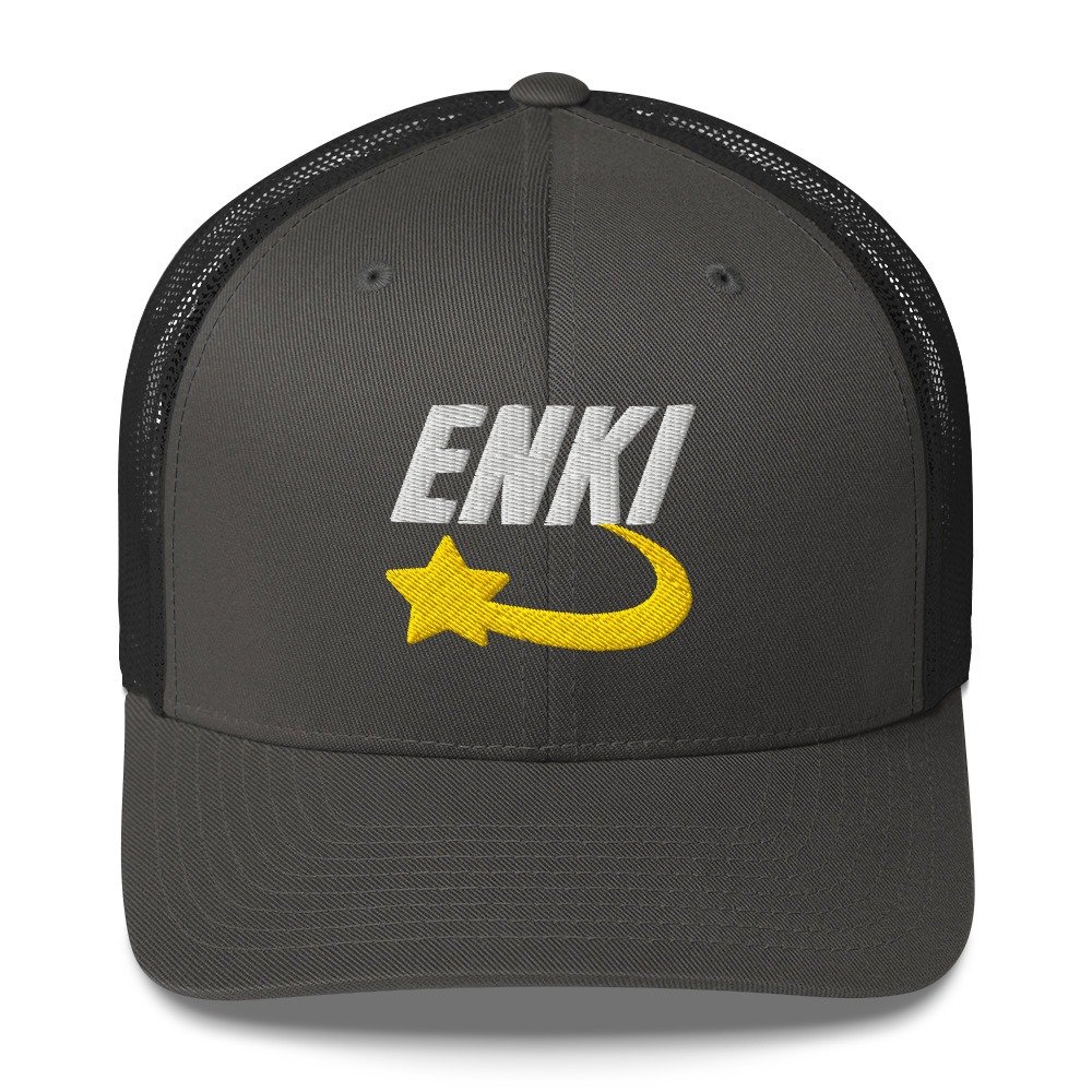 Enki Trucker Cap – Ancient Activist Hat Unisex | Mind Expanding Clothes (White Text) - Image 17