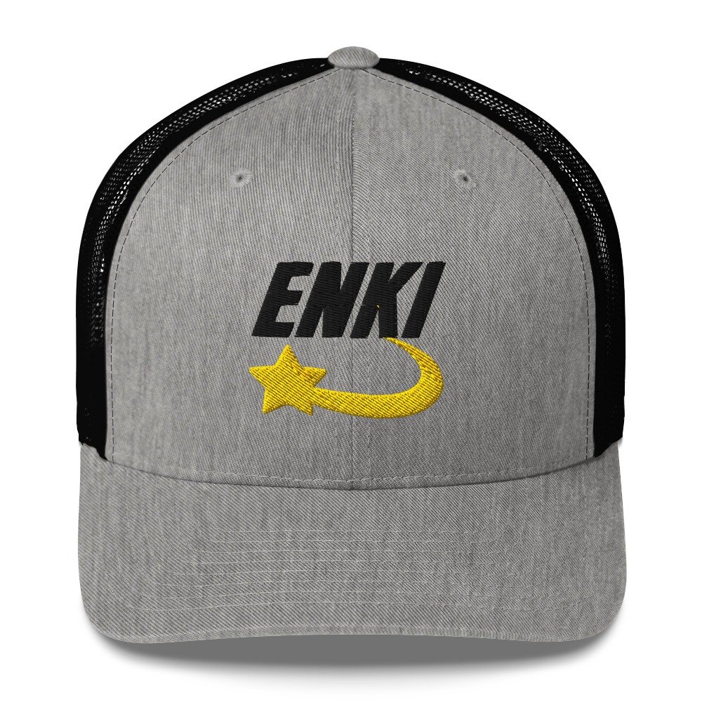 Enki Trucker Cap – Ancient Activist Hat Unisex | Mind Expanding Clothes (Black Text) - Image 19