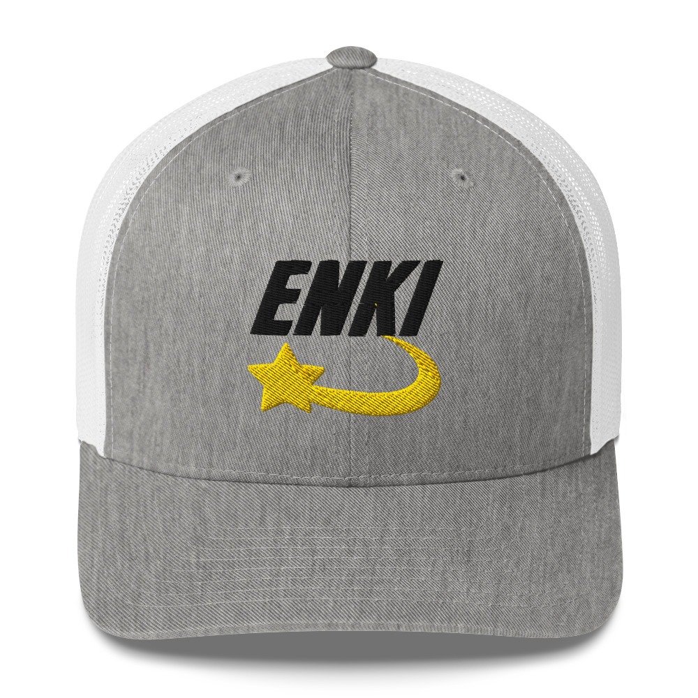 Enki Trucker Cap – Ancient Activist Hat Unisex | Mind Expanding Clothes (Black Text) - Image 21