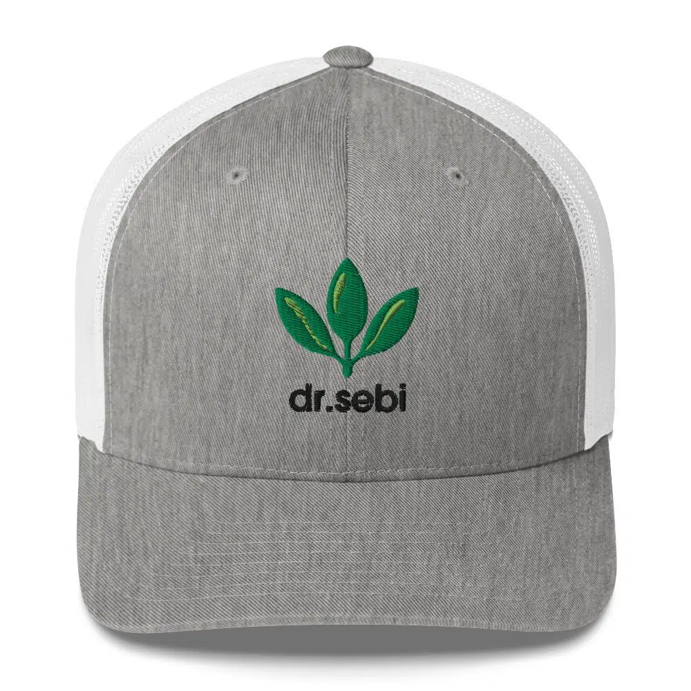Dr. Sebi Trucker Cap – Inspirational Unisex Hat | Herbalist Clothes (Black Text) - Image 19