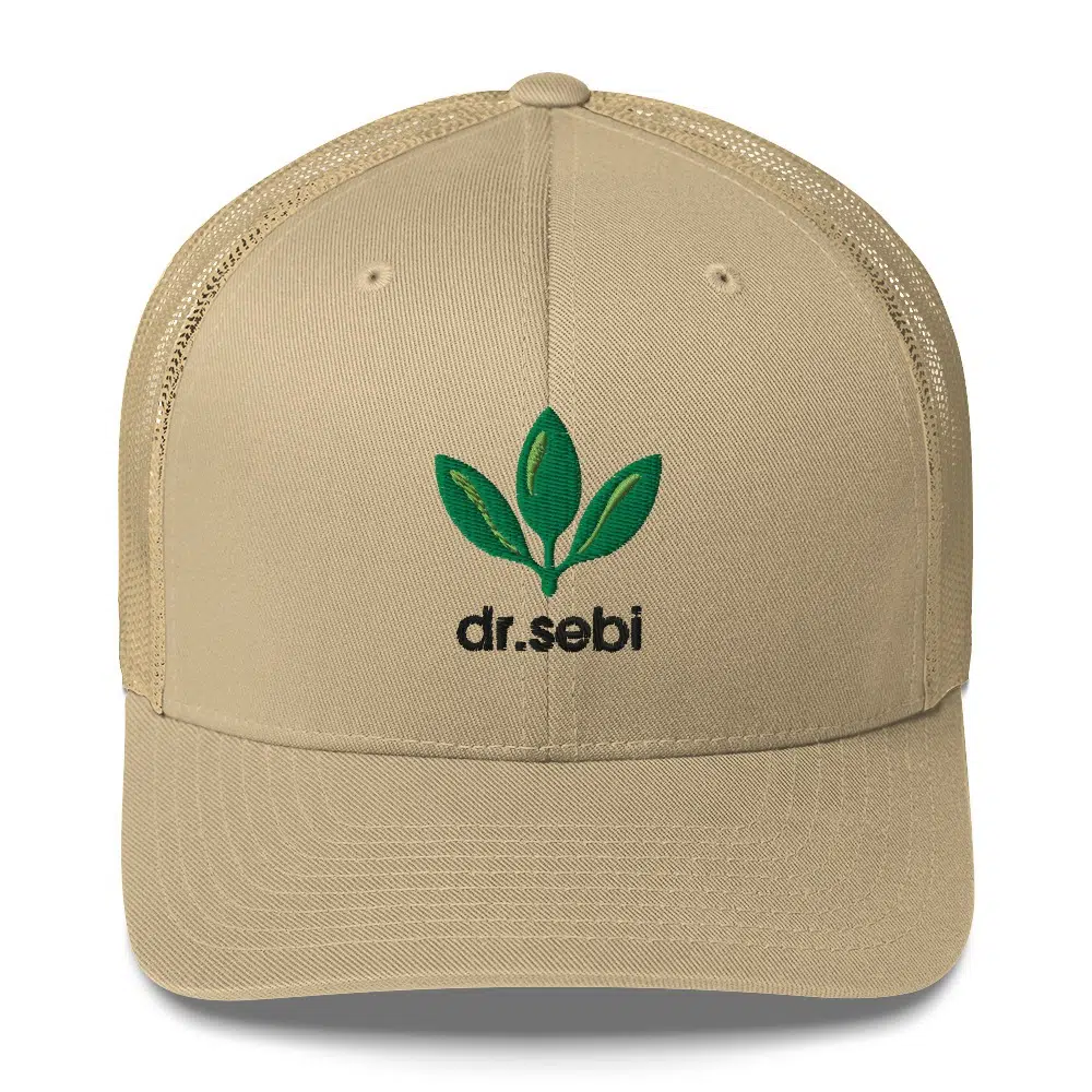 Dr. Sebi Trucker Cap – Inspirational Unisex Hat | Herbalist Clothes (Black Text) - Image 7