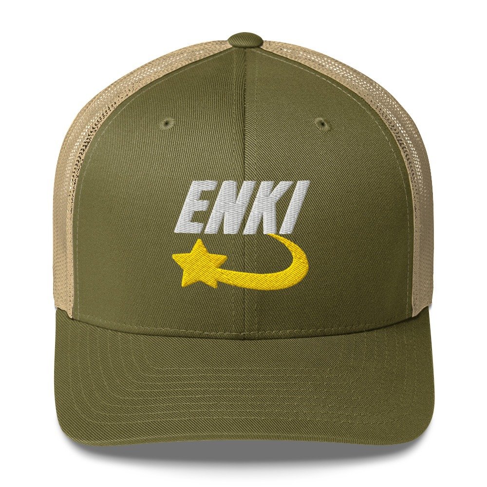 Enki Trucker Cap – Ancient Activist Hat Unisex | Mind Expanding Clothes (White Text) - Image 31