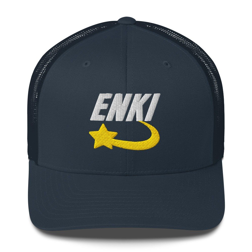 Enki Trucker Cap – Ancient Activist Hat Unisex | Mind Expanding Clothes (White Text) - Image 13