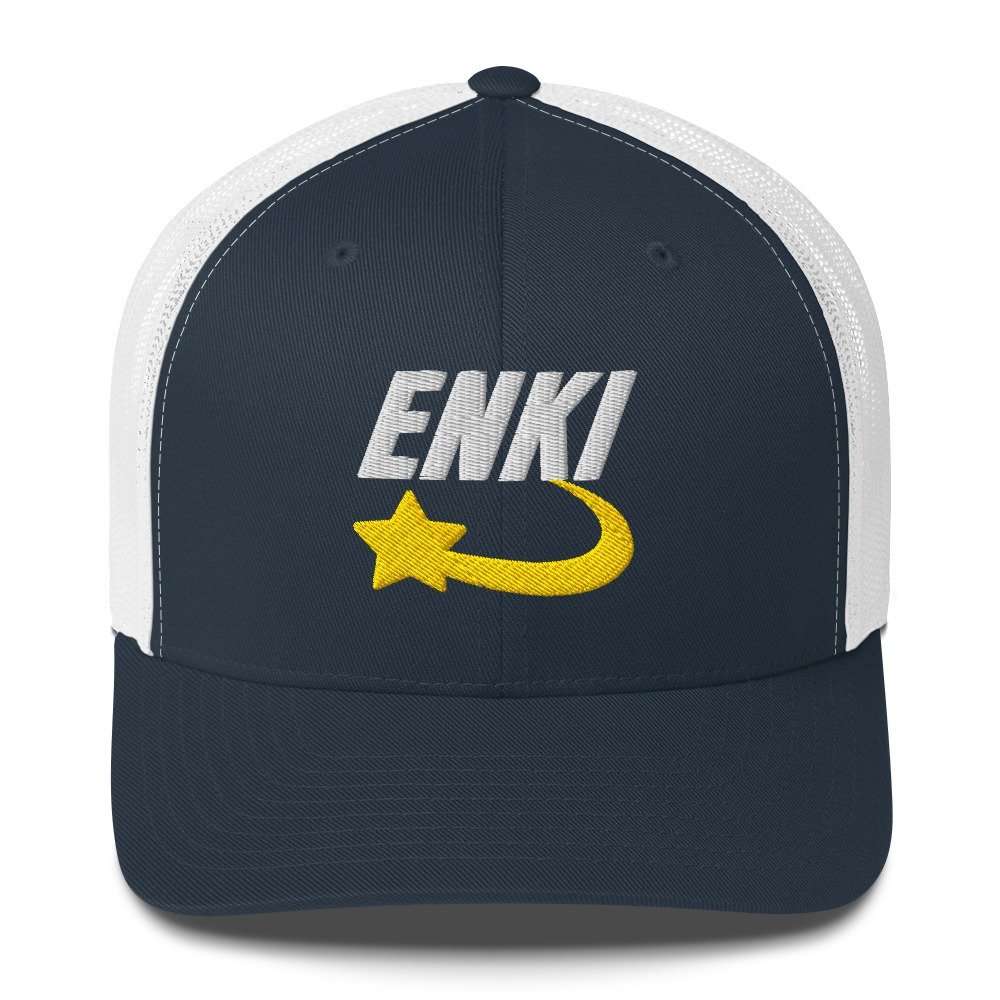 Enki Trucker Cap – Ancient Activist Hat Unisex | Mind Expanding Clothes (White Text) - Image 15