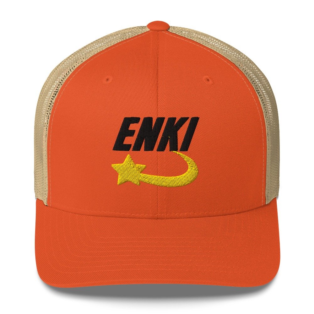 Enki Trucker Cap – Ancient Activist Hat Unisex | Mind Expanding Clothes (Black Text) - Image 15