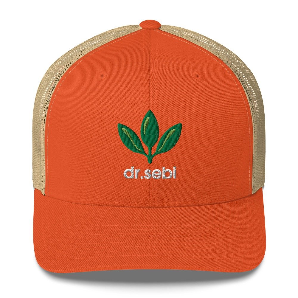 Dr. Sebi Trucker Cap – Inspirational Unisex Hat | Herbalist Clothes (White Text)