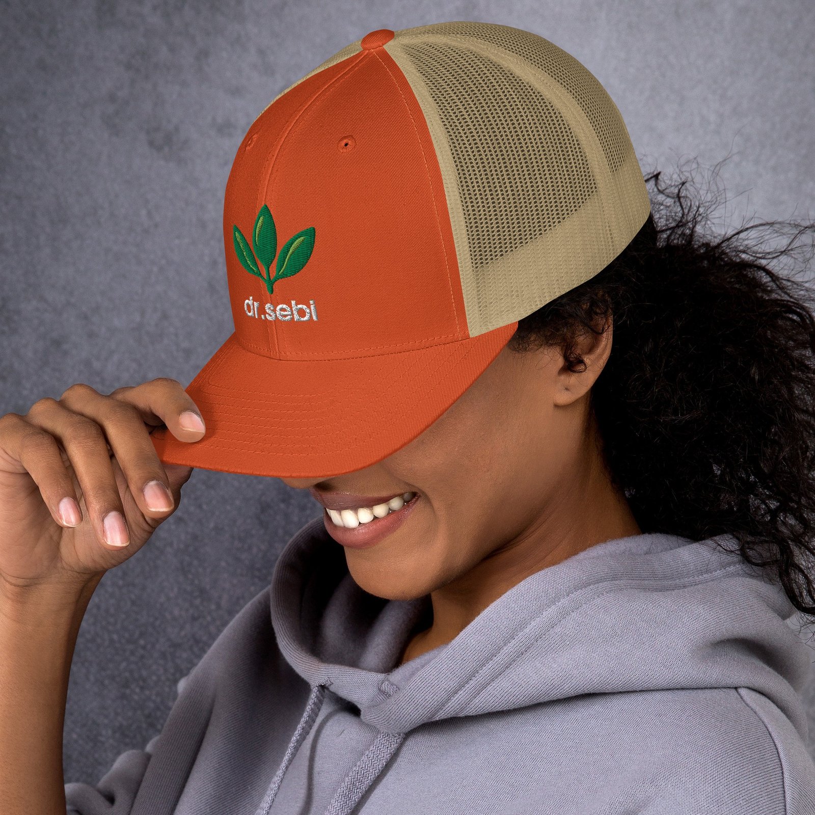 Dr. Sebi Trucker Cap – Inspirational Unisex Hat | Herbalist Clothes (White Text) - Image 4