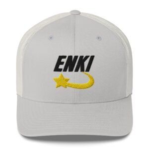 Enki Trucker Cap – Ancient Activist Hat Unisex | Mind Expanding Clothes (Black Text)