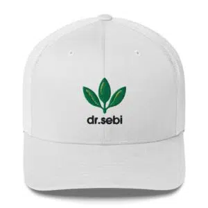 Dr. Sebi Trucker Cap – Inspirational Unisex Hat | Herbalist Clothes (Black Text)