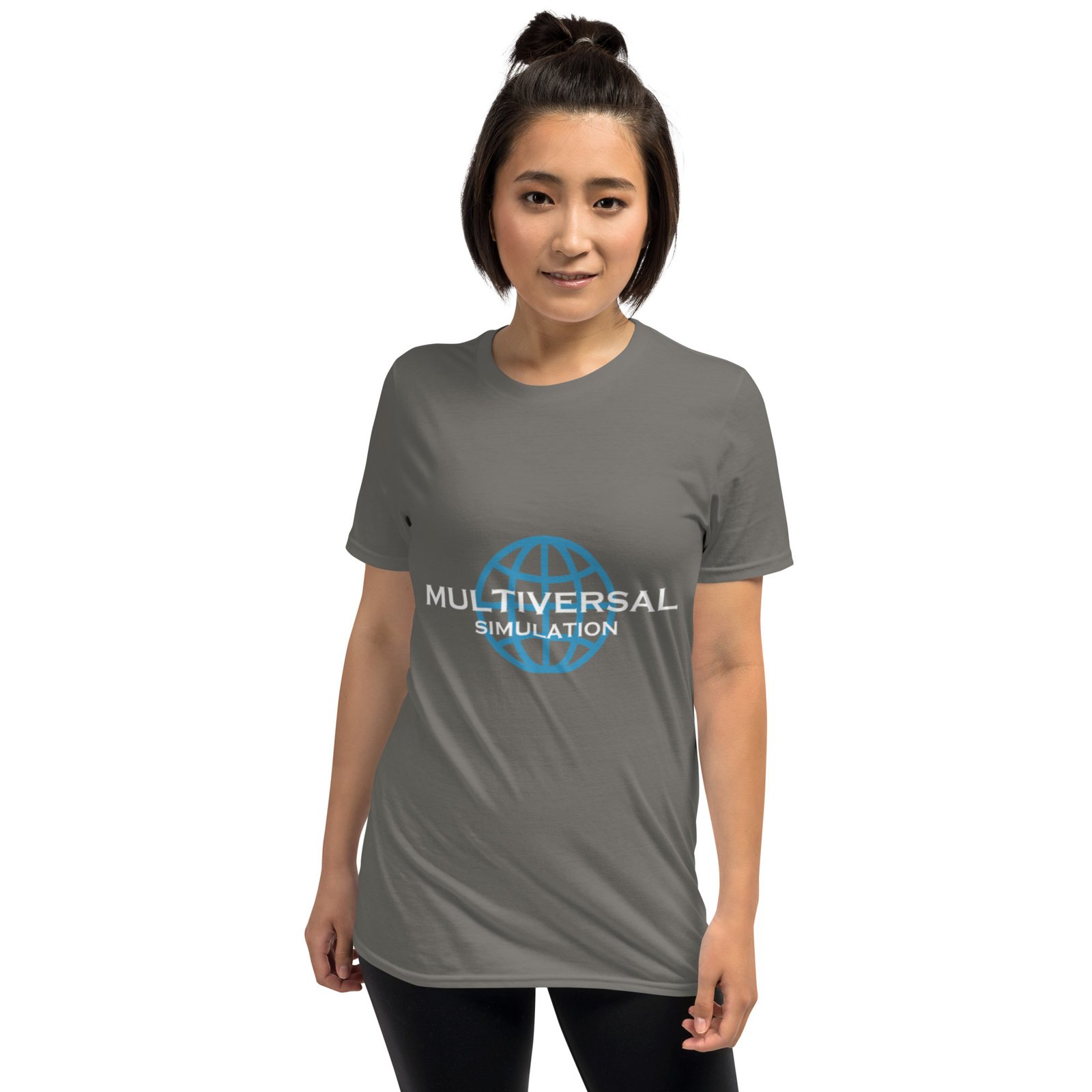 Multiversal Simulation T-Shirt – Unisex 100% Cotton Holographic Universe Tee (White Text) - Image 5