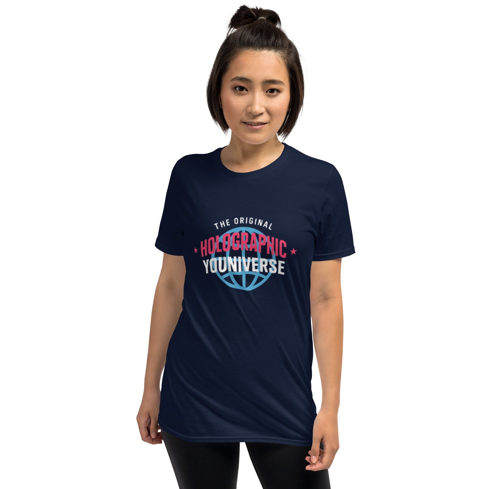 Holographic YOUniverse T-Shirt – Unisex 100% Cotton Holographic Universe Tee (White Text) - Image 5