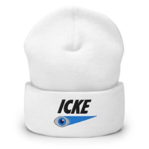 David Icke Hat – Inspirational Cuffed Beanie Unisex | Mind Expanding Activist Clothes (Black Text)