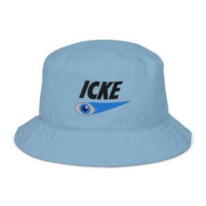 David Icke Bucket Hat – Unisex Organic Pure Cotton Summer Hat (Black Text)