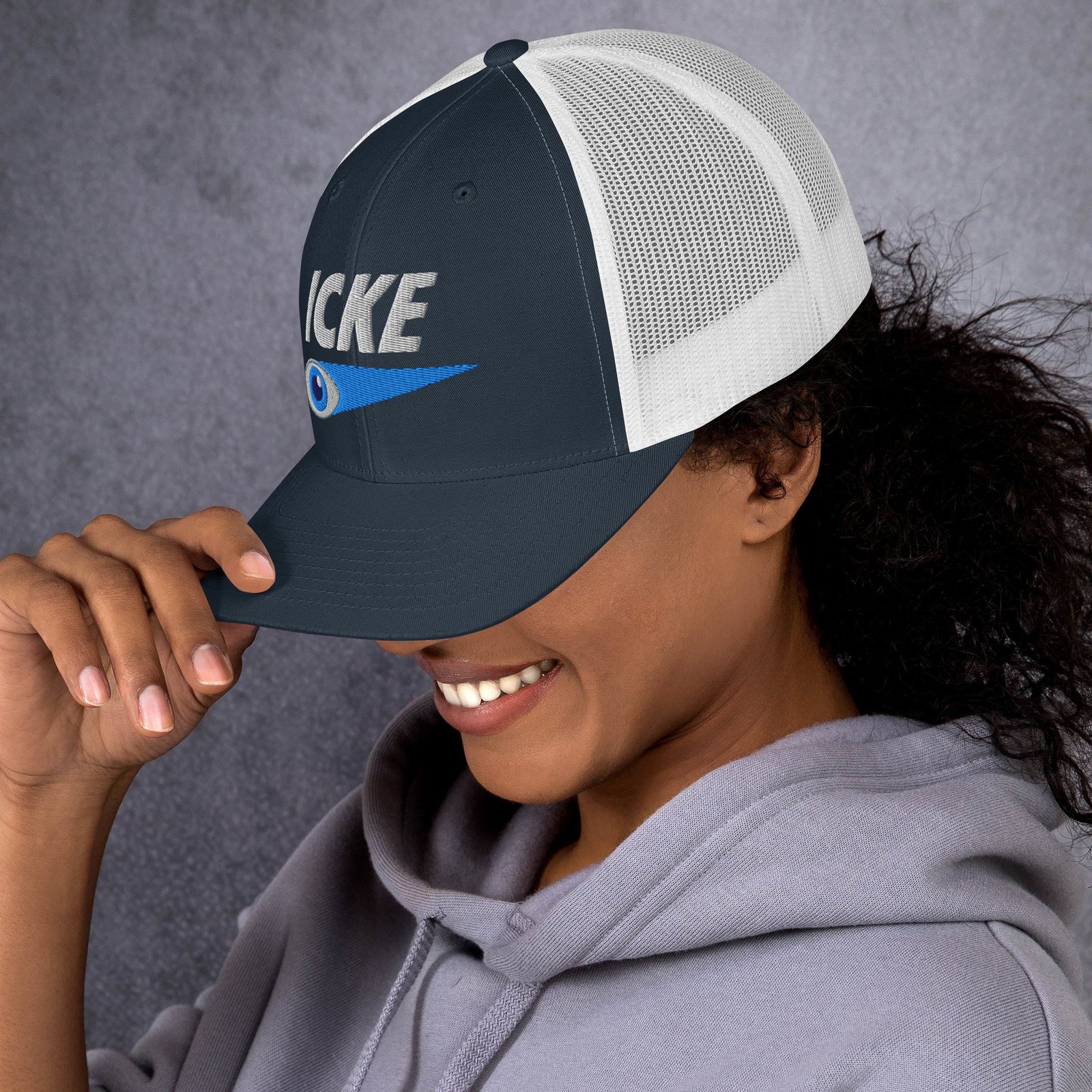 David Icke Trucker Cap – Inspirational Hat Unisex | Mind Expanding Activist Clothes (White Text) - Image 4