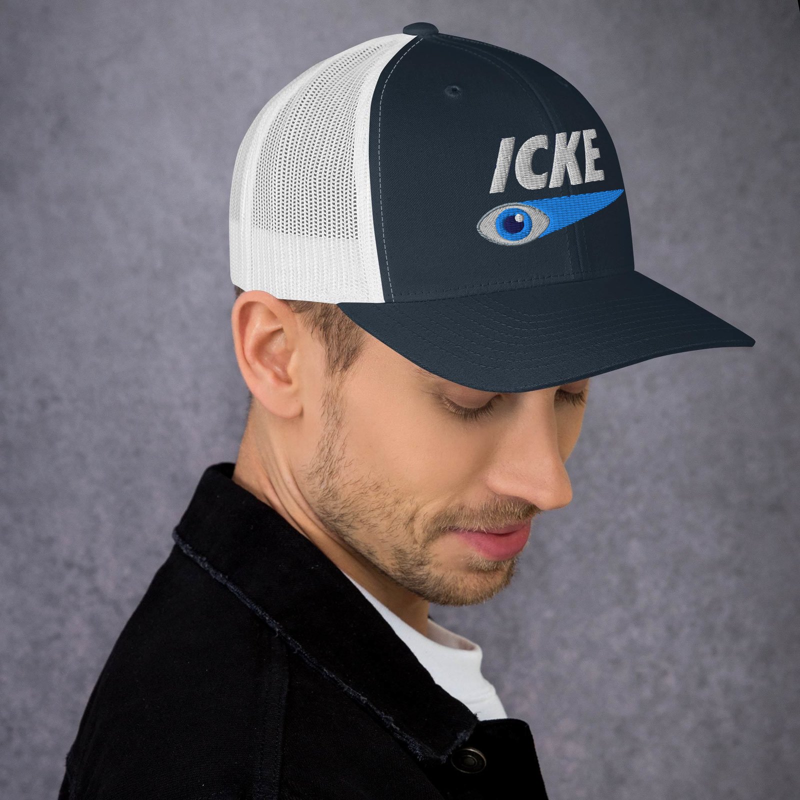 David Icke Trucker Cap – Inspirational Hat Unisex | Mind Expanding Activist Clothes (White Text) - Image 3