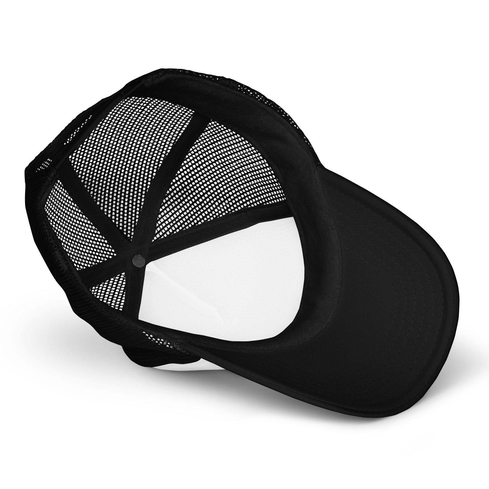 Meditation Foam Trucker Cap – Unisex Meditate Medication Hat | Spiritual Clothes (Black Text) - Image 8