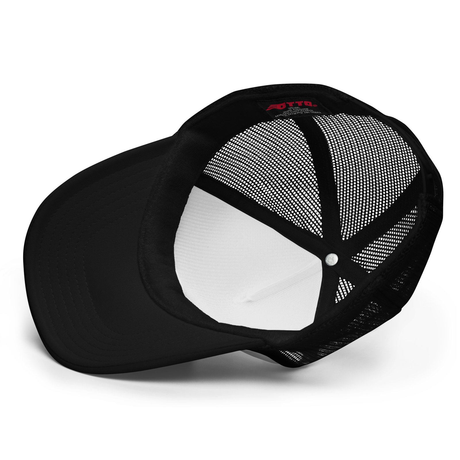 Meditation Foam Trucker Cap – Unisex Meditate Medication Hat | Spiritual Clothes (Black Text) - Image 4