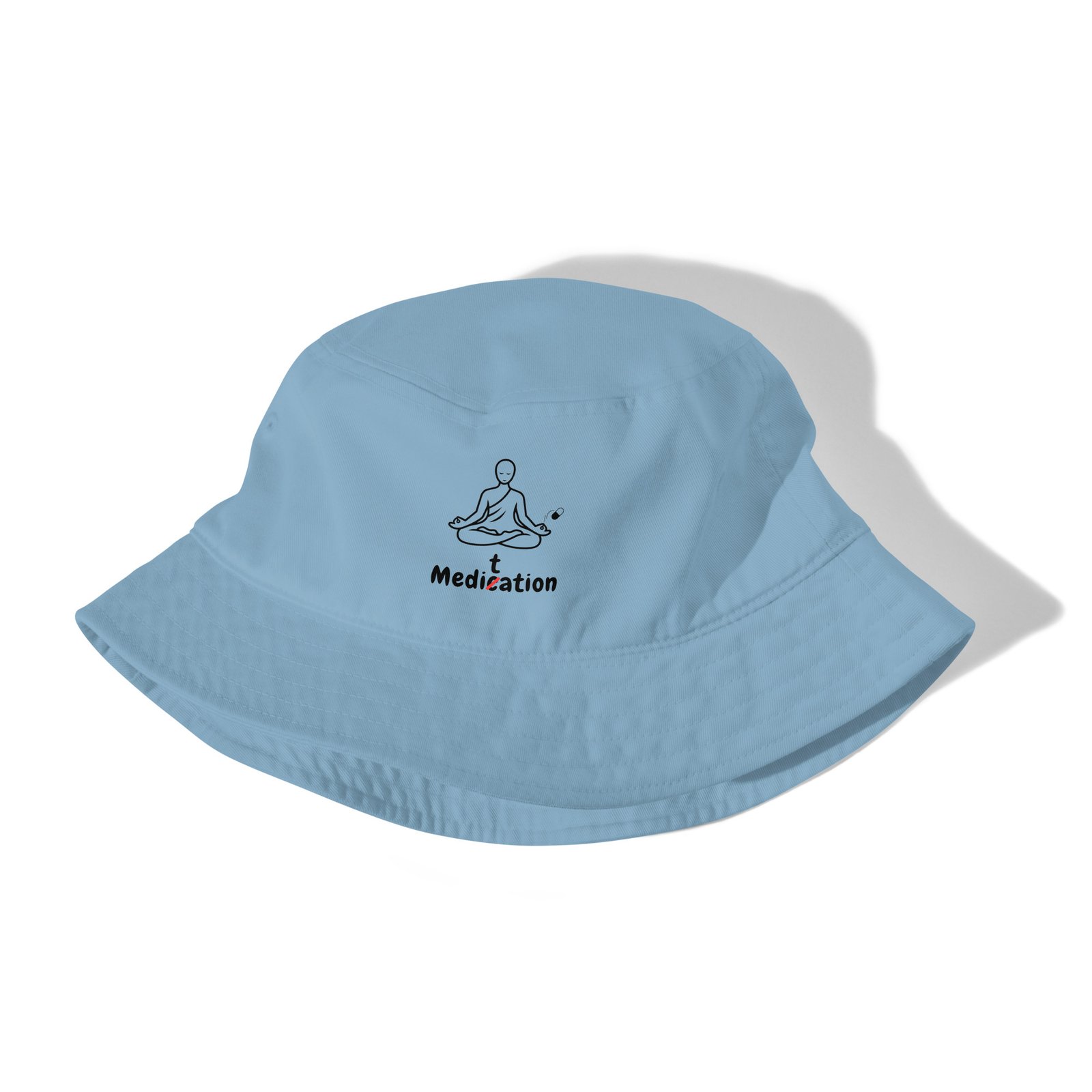 Meditation Bucket Hat – Unisex Organic Pure Cotton Summer Hat | Meditate Medication Clothes (Black Text) - Image 11