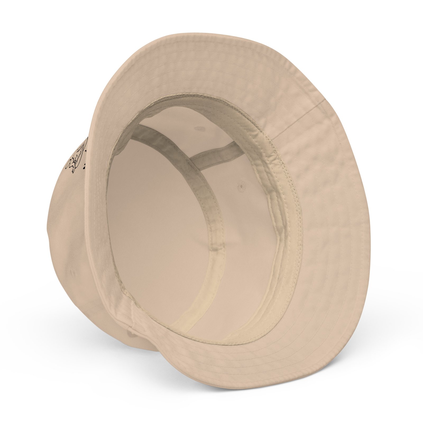 Meditation Bucket Hat – Unisex Organic Pure Cotton Summer Hat | Meditate Medication Clothes (Black Text) - Image 2