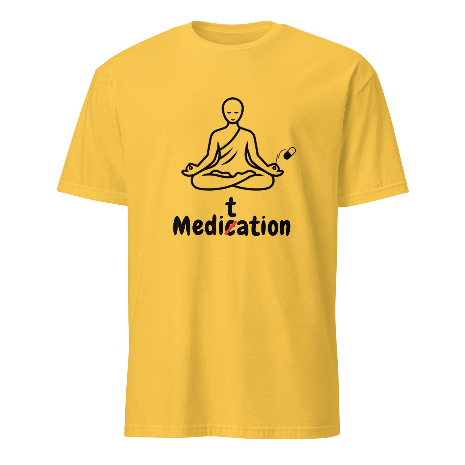 Meditation T-Shirt – Unisex 100% Cotton Meditate Medication Tee | Spiritual Clothes (Black Text) - Image 17