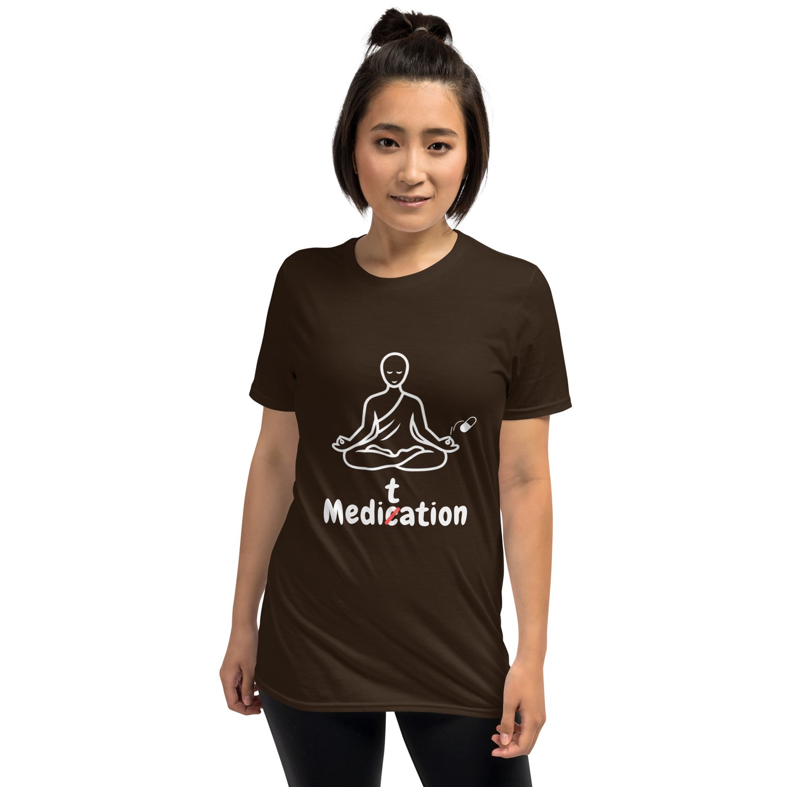 Meditation T-Shirt – Unisex 100% Cotton Meditate Medication Tee | Spiritual Clothes (White Text) - Image 5