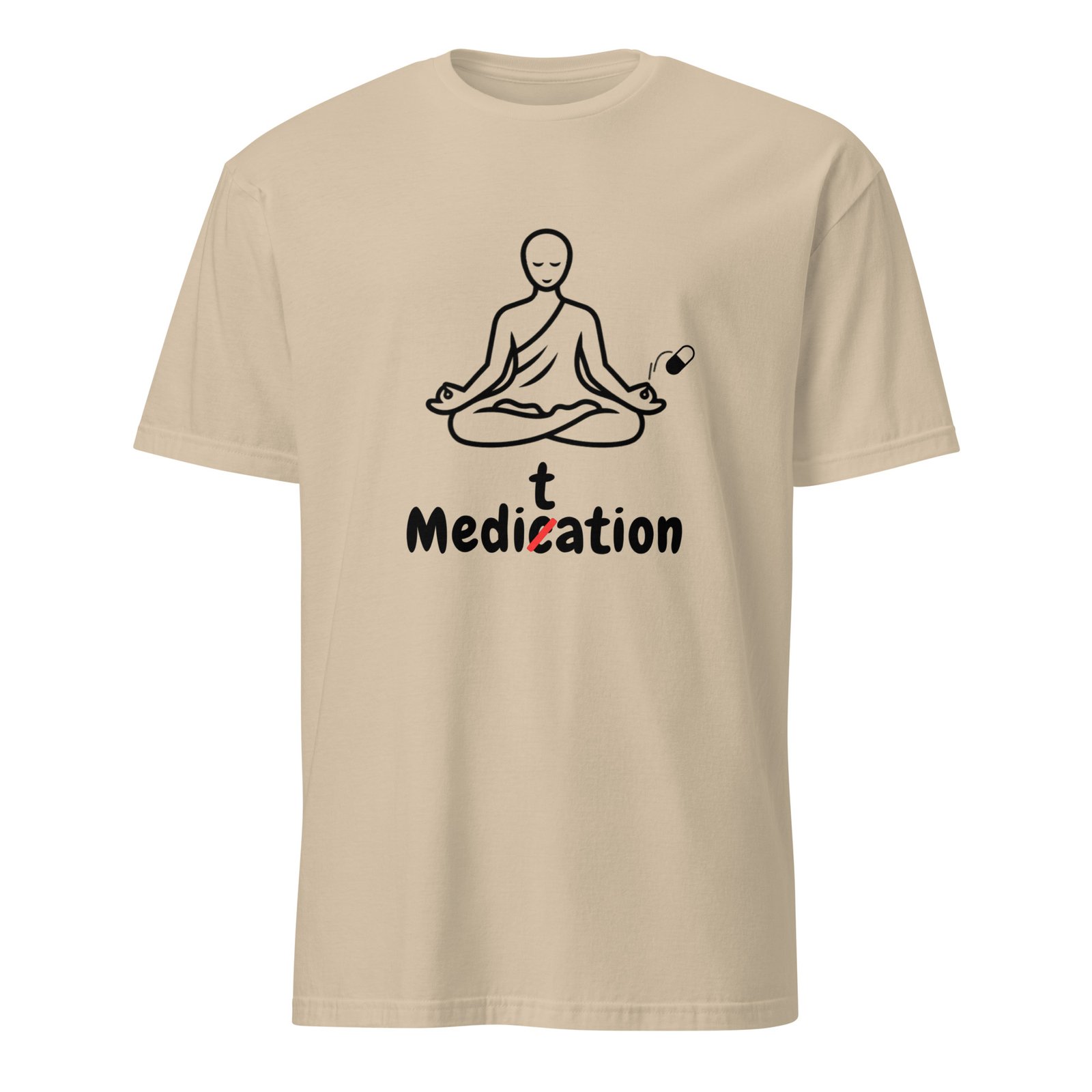 Meditation T-Shirt – Unisex 100% Cotton Meditate Medication Tee | Spiritual Clothes (Black Text) - Image 11