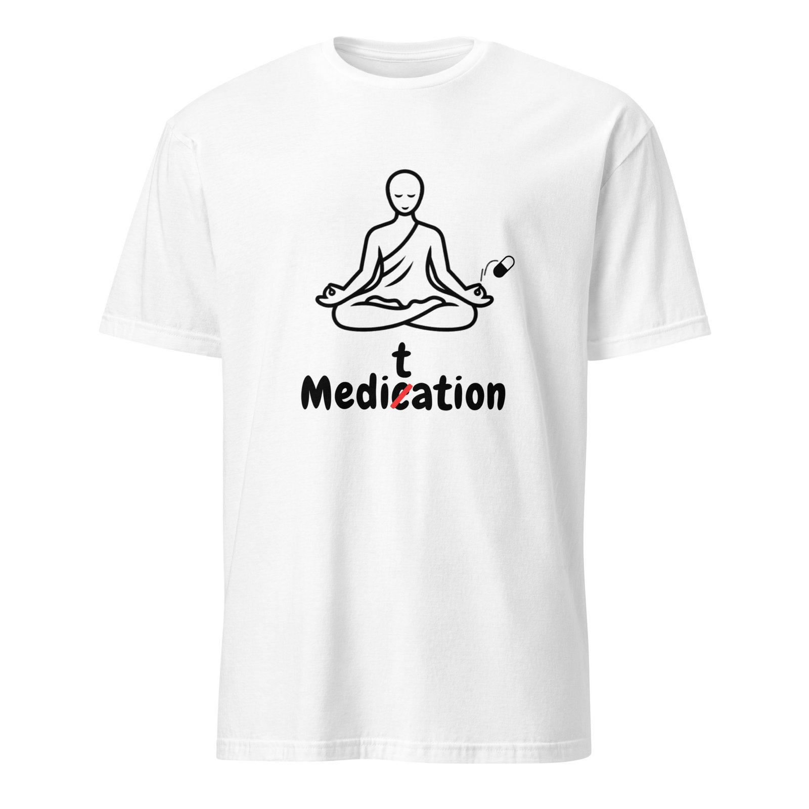 Meditation T-Shirt – Unisex 100% Cotton Meditate Medication Tee | Spiritual Clothes (Black Text) - Image 9