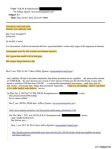 Norwegian Crown Princess, Mette-Marit to Jeffrey Epstein, November 2012 in Epstein Files Email Soon people won't be able to make new humans anymore... We can just design them in a lab