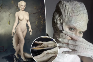 Kim Kardashian once modeled as what appears to be an albinowhite-skinned reptilian symbolism occult knowledge