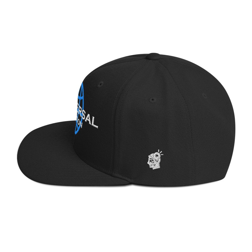 Multiversal Simulation Snapback Cap – Unisex Holographic Universe Clothes (White Text) - Image 11