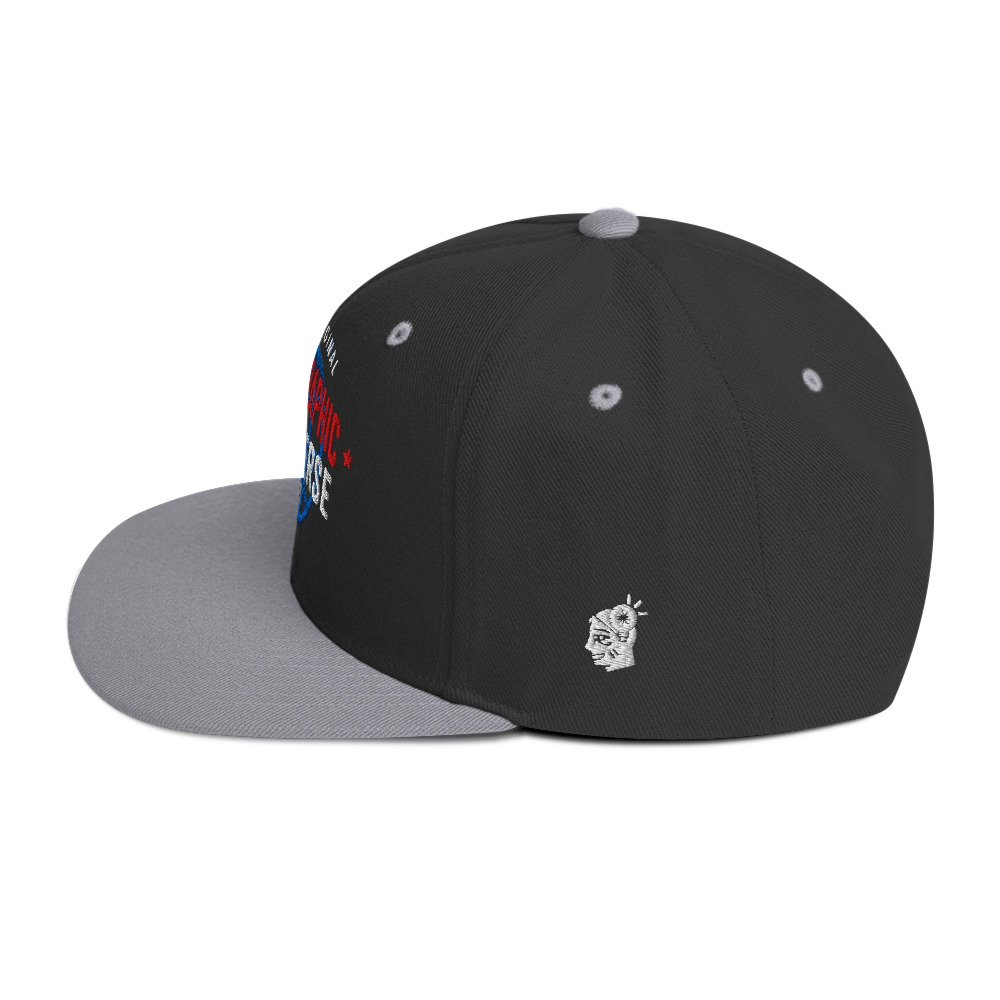 Holographic YOUniverse Snapback Cap – Holographic Universe Clothes Unisex (White Text) - Image 23